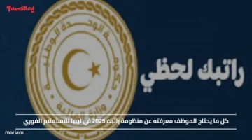 كل ما يحتاج الموظف معرفته عن منظومة راتبك 2025 في ليبيا للاستعلام الفوري